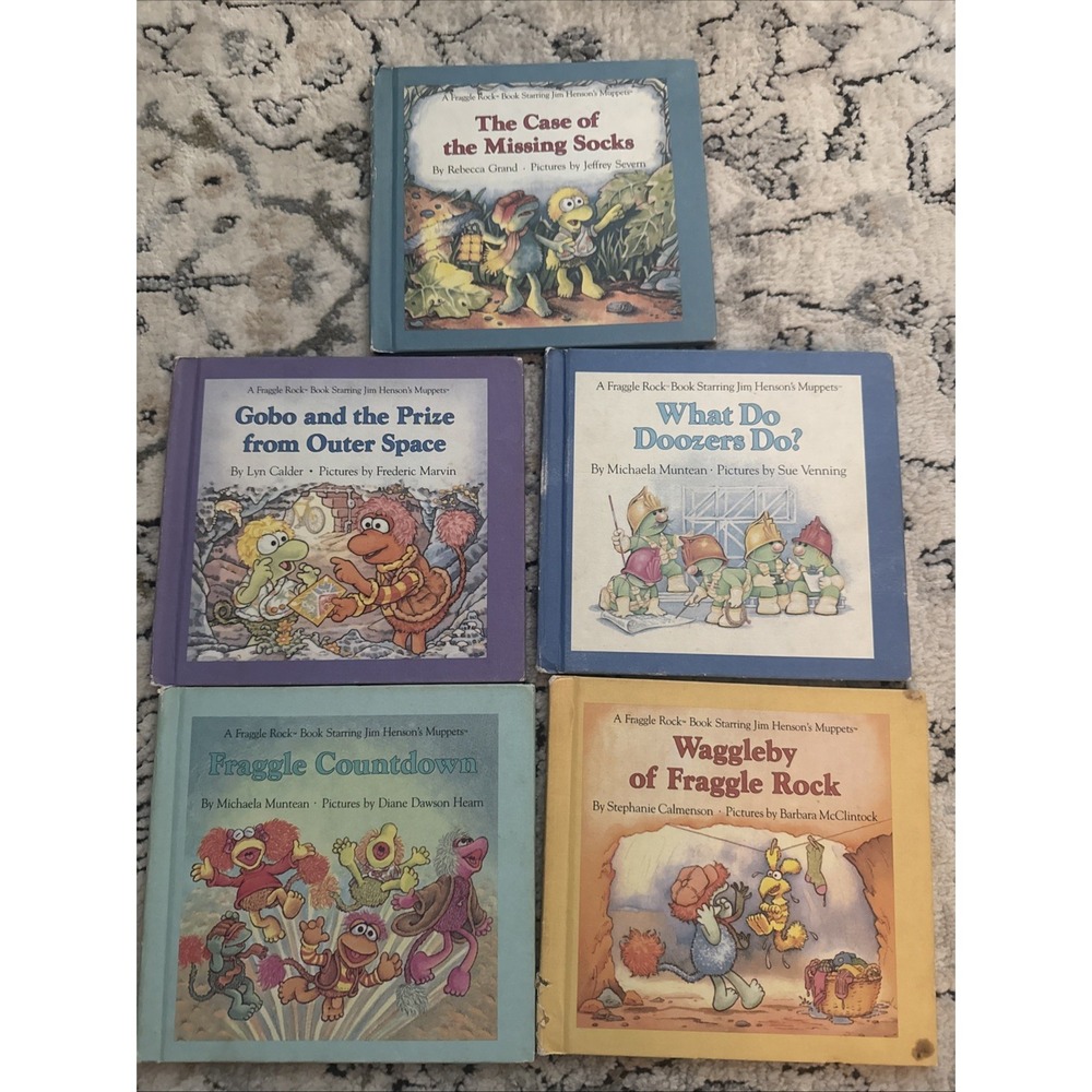 Fraggle Rock Weekly Reader Books Lot Hardcover 1980s Vintage Jim Henson 5 Books